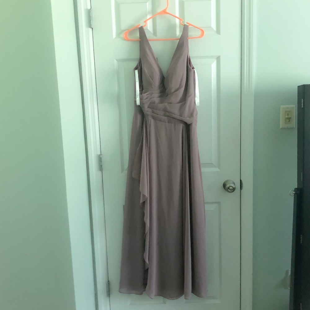 Azazie Kori Dusk Bridesmaid Dress- Size 6 (Custom)
